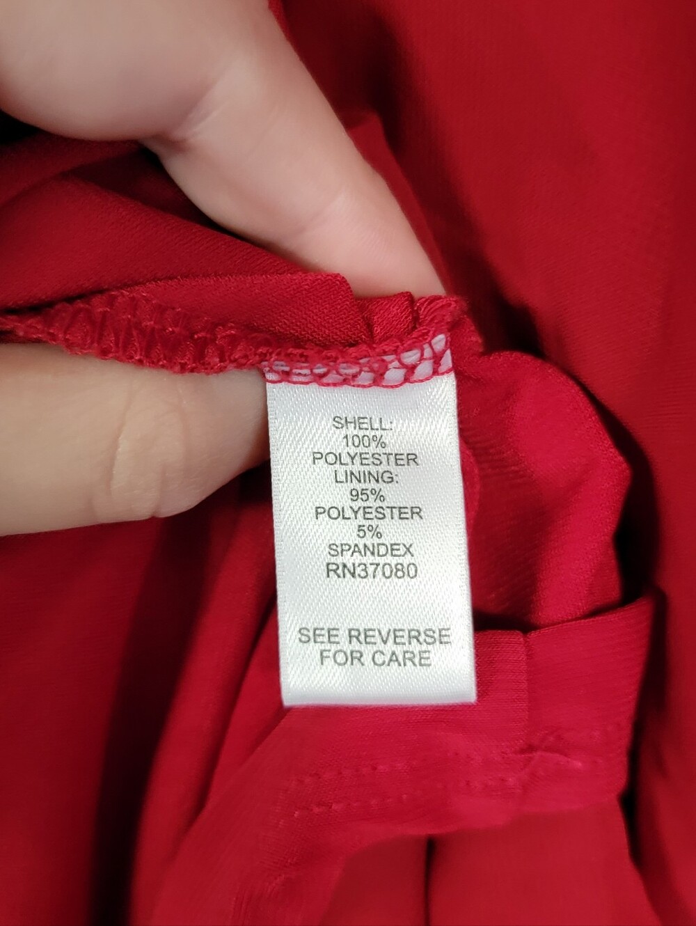 Cato Women's Red Layered Chiffon Top Plus Size - Picture 3 of 7